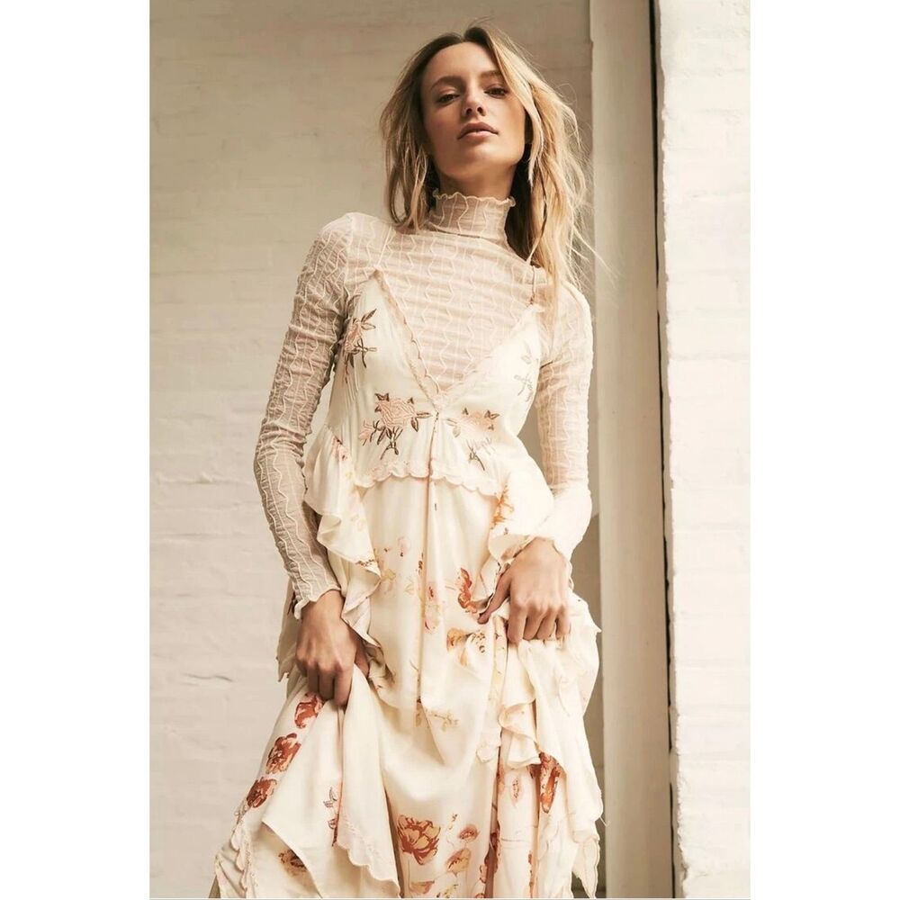 Free People Audrey Embroidered Maxi Dress - Picture 4 of 8